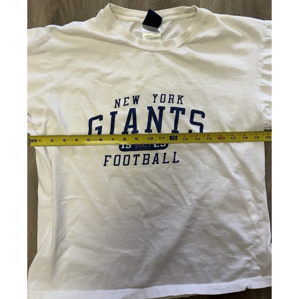 Vintage New York Giants Football T Shirt Reebok NFL Classic White Tee Medium‎